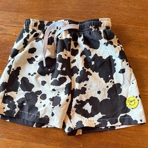 Kids Black and White Patterned Shorts